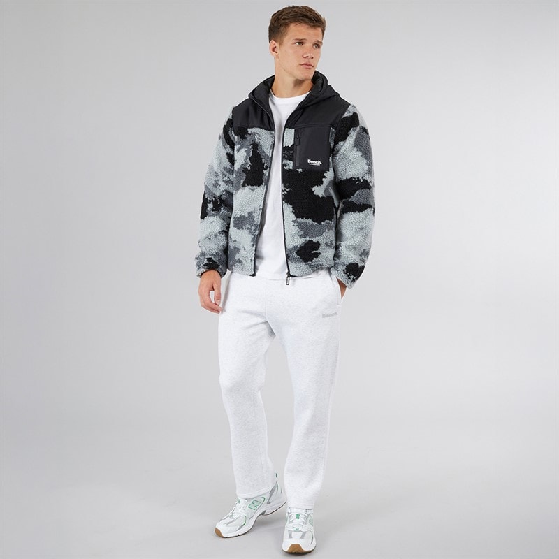 Bench Mens Riota Open Hem Joggers Light Grey Marl - Image 3
