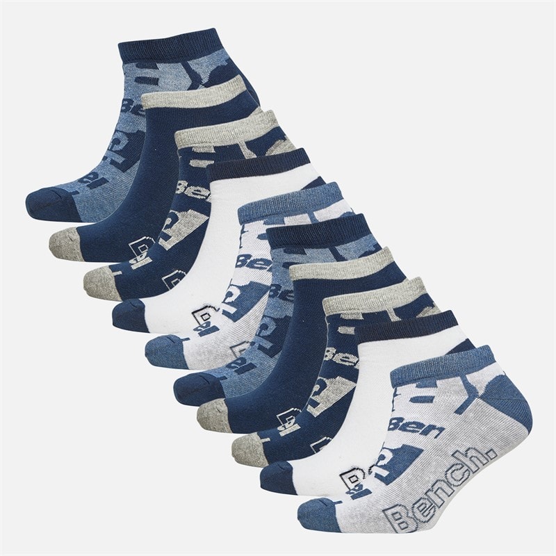 Bench Mens Mosia Ten Pack Trainer Liners Assorted