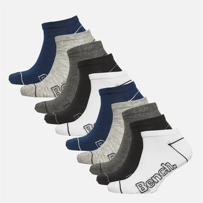 Bench Mens Newton Ten Pack Trainer Liners Assorted