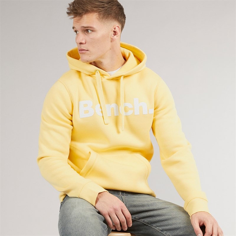 Bench Mens Skinner Spots Hoodie Pastel Yellow
