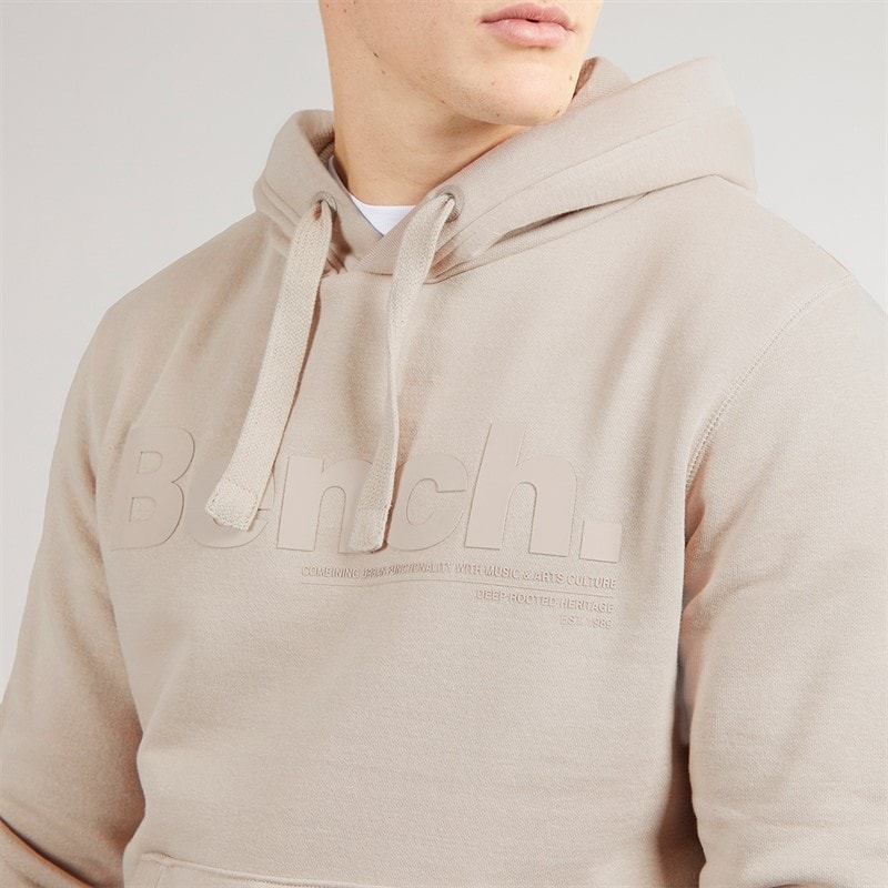 Bench Mens Trassi Hoodie Stone Grey - Image 3