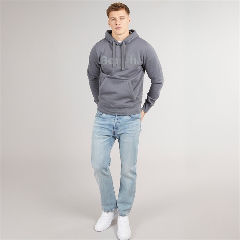 Bench Mens Trassi Hoodie Steel Grey - Image 3
