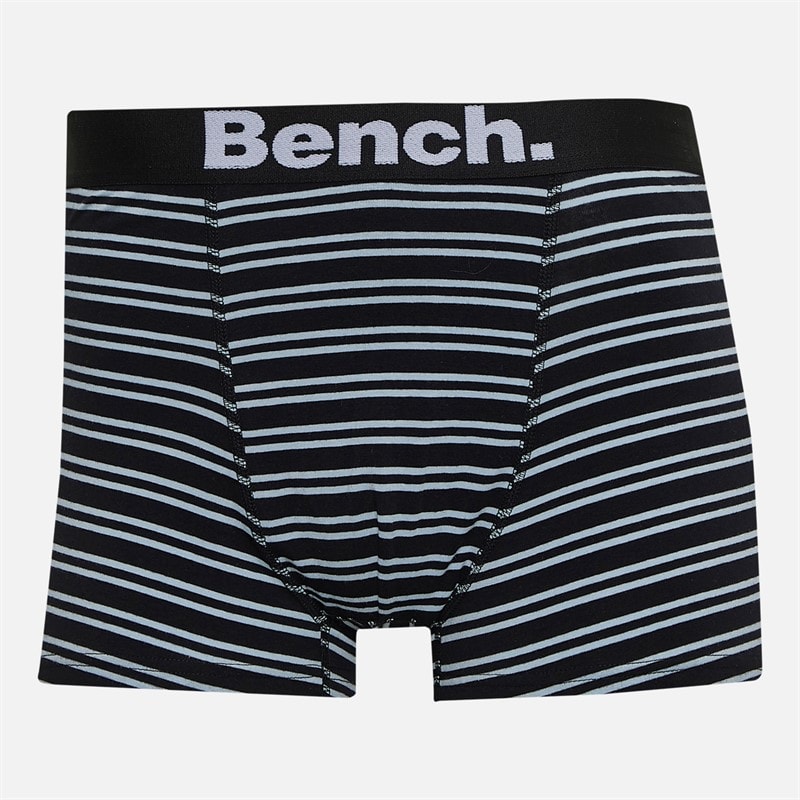 Bench Mens Geyord Three Pack Boxers Ecru Aop/Teal/Yarn Dyed Stripes - Image 2