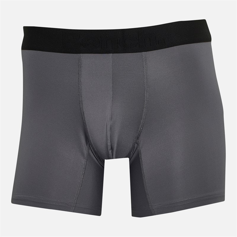 Bench Mens Veriato Three Pack Microfibre Boxers Black/Khaki/Steel Grey - Image 3