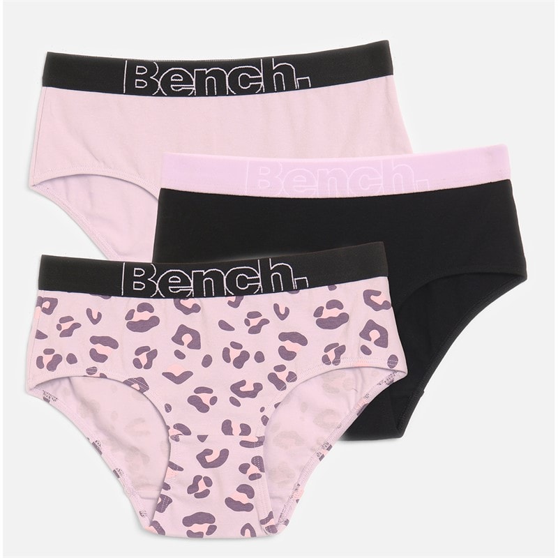Bench Girls Andila Three Pack Briefs Lilac Aop/Black/Lilac