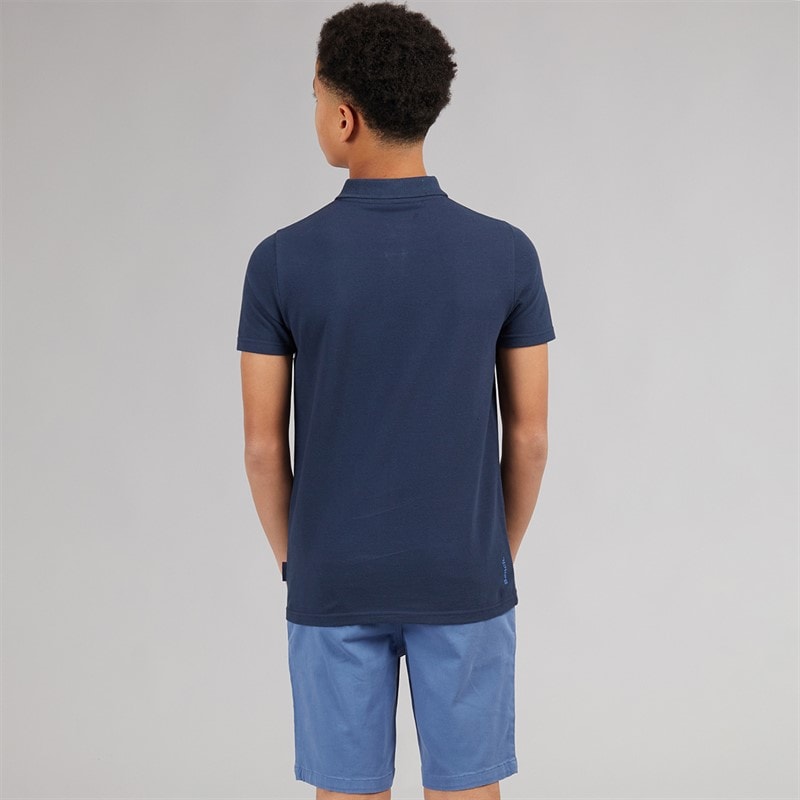 Bench Boys Litras Polo Shirt And Shorts Set Navy/Mid Blue - Image 2