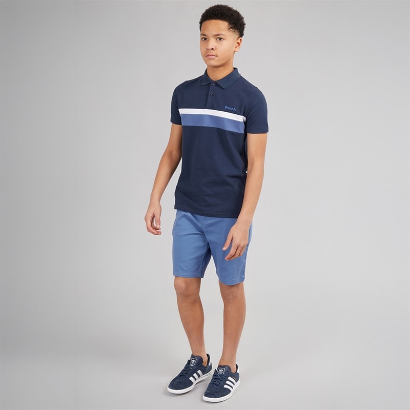 Bench Boys Litras Polo Shirt And Shorts Set Navy/Mid Blue - Image 4