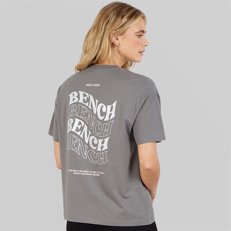 Bench Womens Renna T-Shirt Charcoal - Image 3