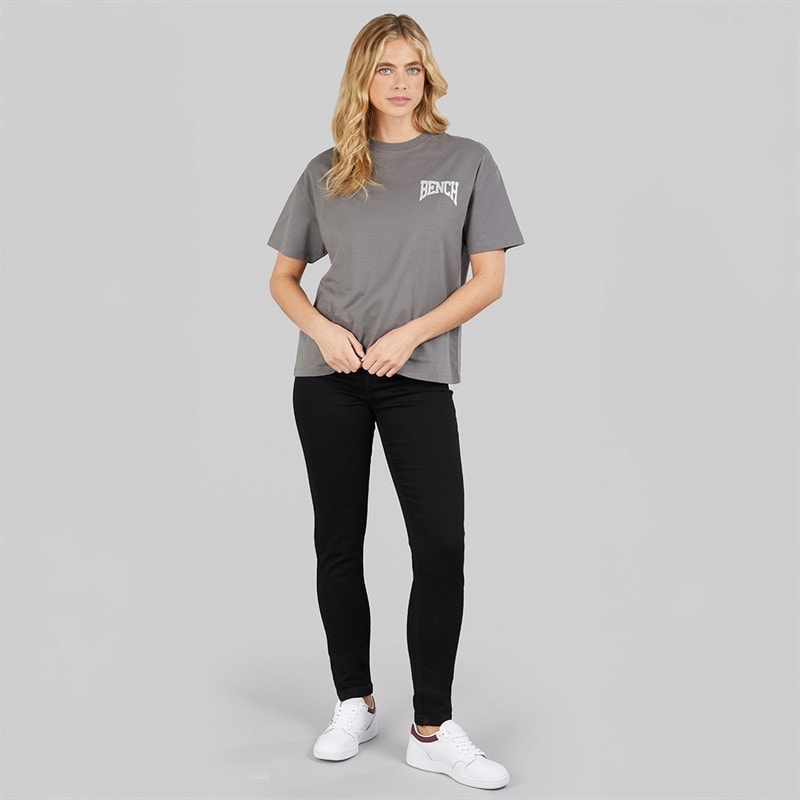 Bench Womens Renna T-Shirt Charcoal - Image 4