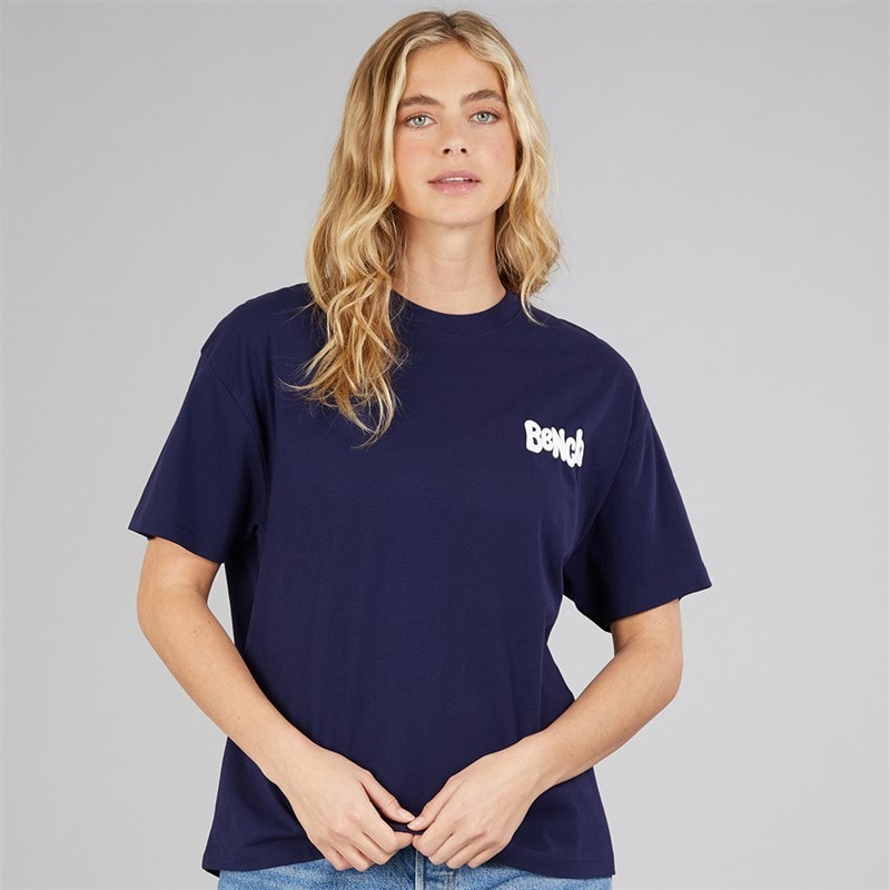 Bench Womens Sarrine Oversized T-Shirt Deep Navy - Image 2