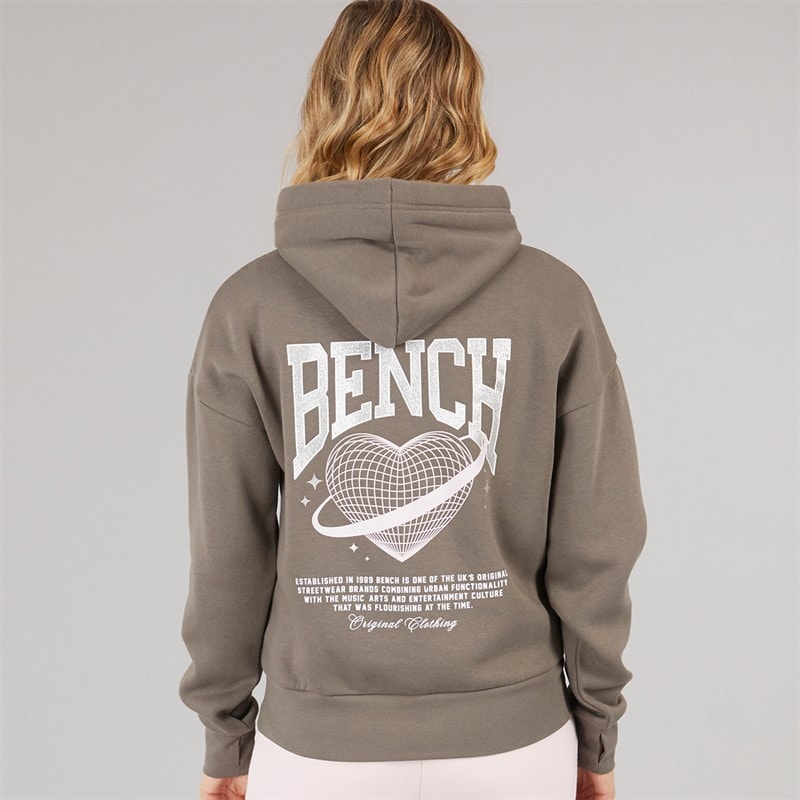 Bench Womens Nikah Hoodie Charcoal - Image 3