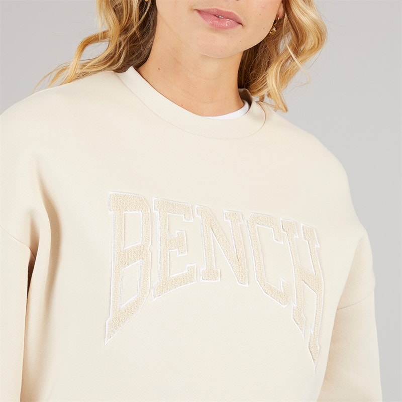 Bench Womens Lioh Oversized Sweatshirt Chalk - Image 3
