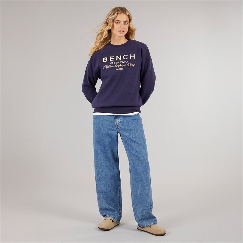 Bench Womens Rion Oversized Sweatshirt Deep Navy - Image 4