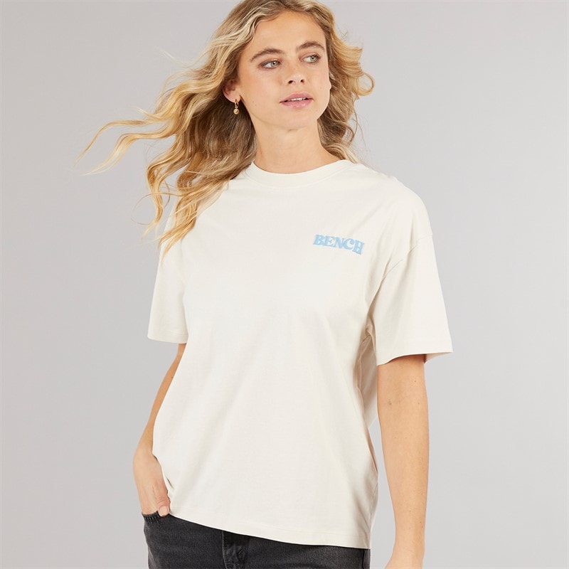Bench Womens Dernia T-Shirt Off White - Image 2