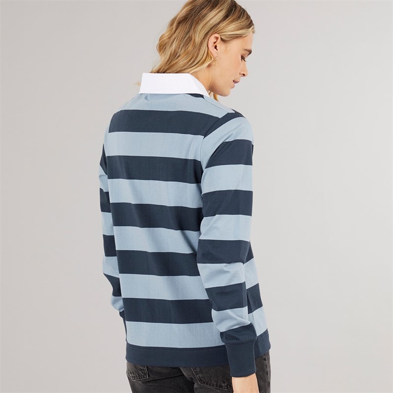 Bench Womens Wendren Rugby Shirt Navy/Dusky Blue Navy / Dusky Blue - Image 2