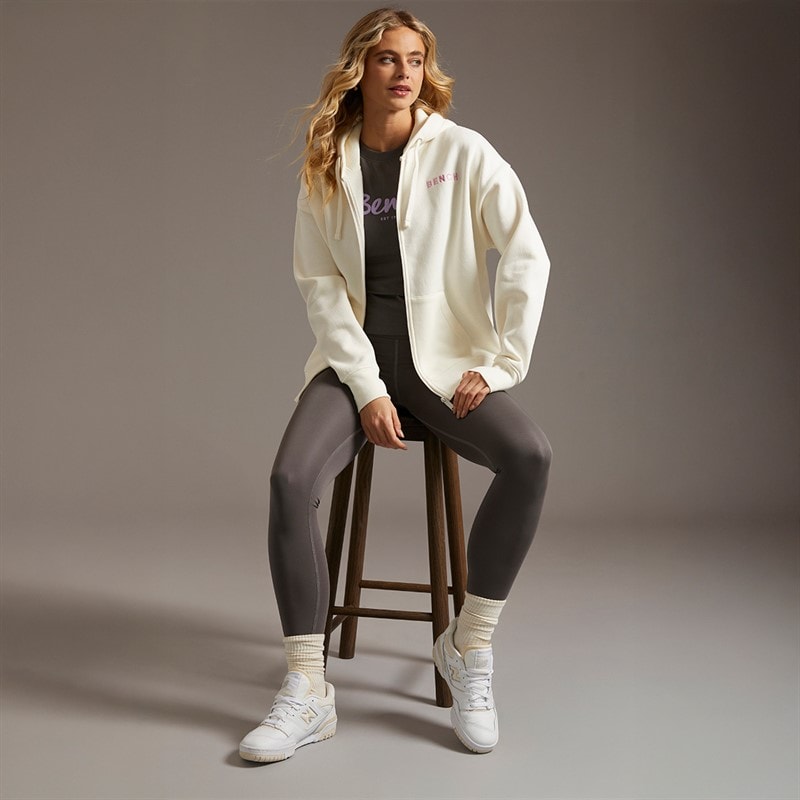 Bench Womens Catryn Hoodie Winter White - Image 4
