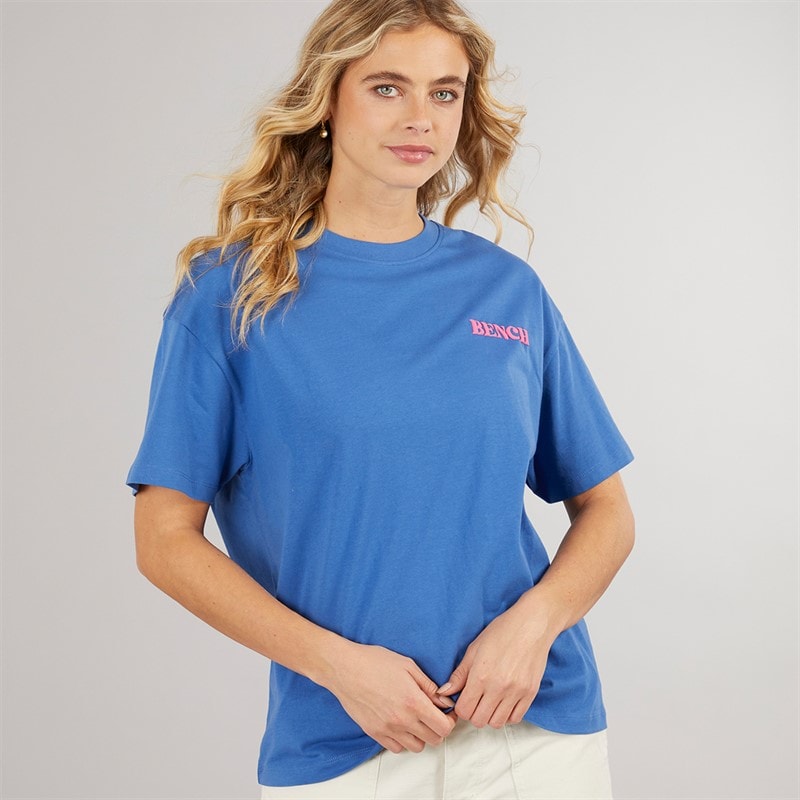 Bench Womens Dernia T-Shirt Cobalt Blue - Image 2