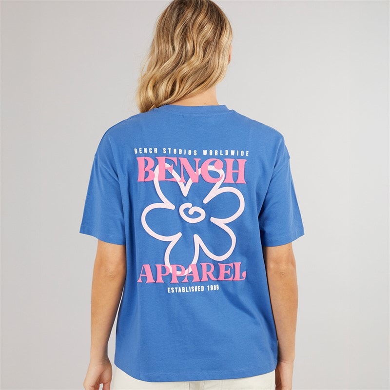 Bench Womens Dernia T-Shirt Cobalt Blue - Image 3