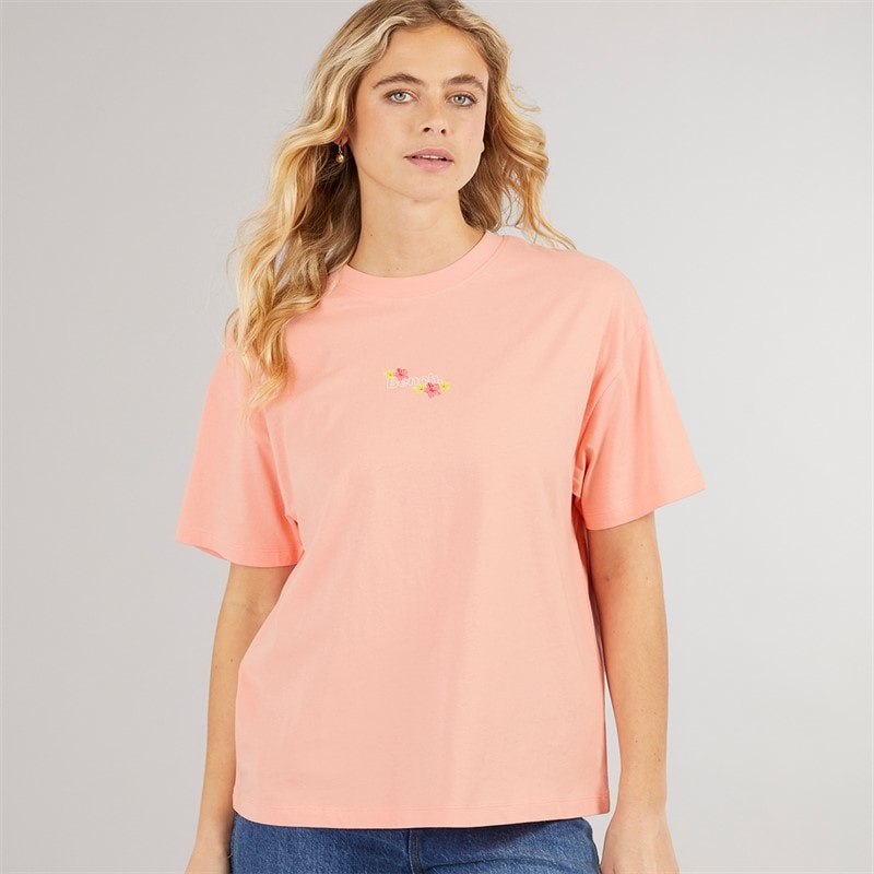 Bench Womens Craya T-Shirt Pink Coral - Image 2