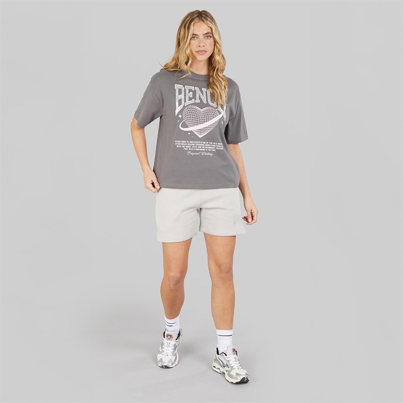 Bench Womens Jilen T-Shirt Charcoal - Image 4