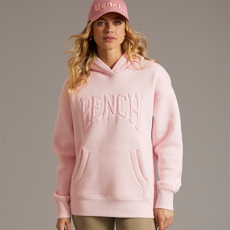 Bench Womens Riddy Oversized Hoodie Pink Frost - Image 1