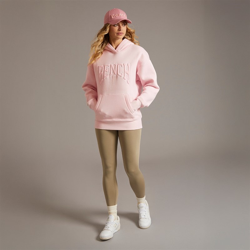 Bench Womens Riddy Oversized Hoodie Pink Frost - Image 4