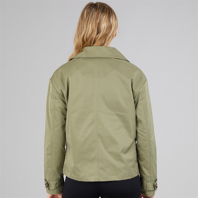 Bench Womens Hip Length Trench Coat Khaki - Image 2