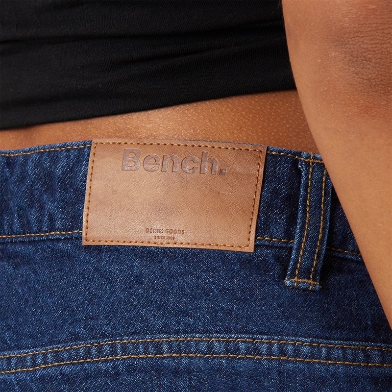 Bench Womens Barrel Leg Jeans Dark Blue - Image 3