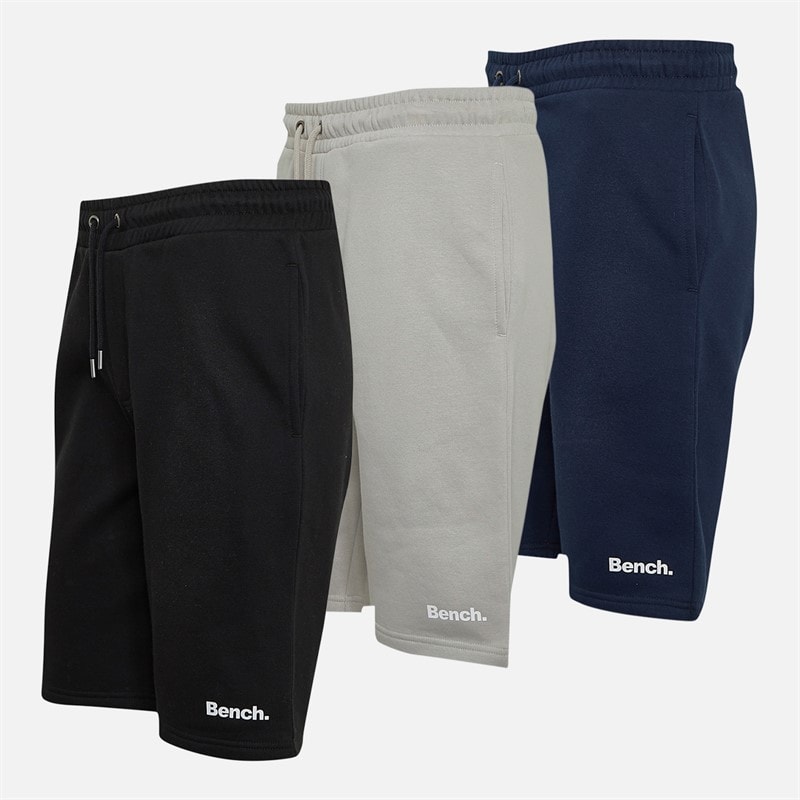 Bench Mens Bavela Three Pack Shorts Black/Frost Grey/Navy - Image 1