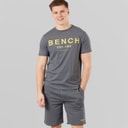 Bench Mens Nuvero T-Shirt And Shorts Set Steel Grey