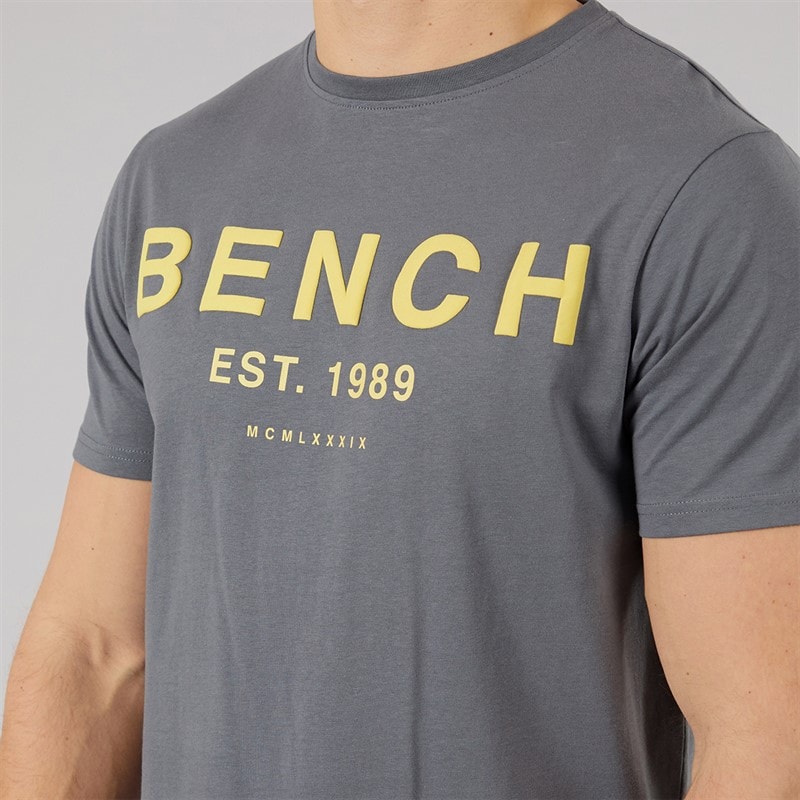 Bench Mens Nuvero T-Shirt And Shorts Set Steel Grey - Image 3
