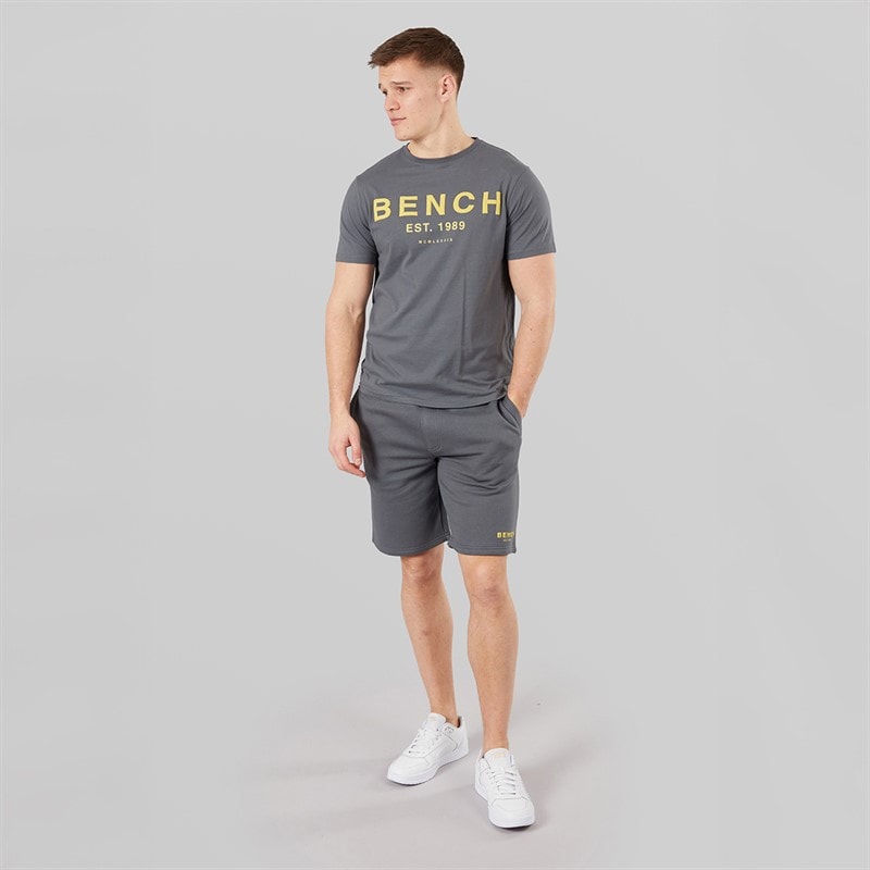 Bench Mens Nuvero T-Shirt And Shorts Set Steel Grey - Image 4