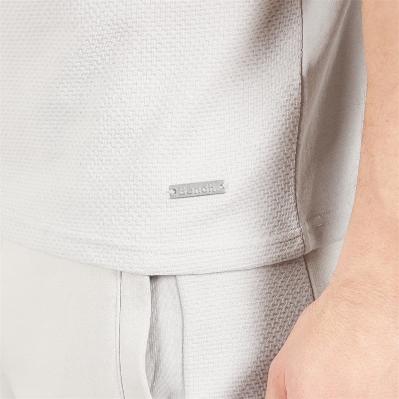 Bench Mens Varem T-Shirt And Shorts Set Set Frost Grey - Image 3