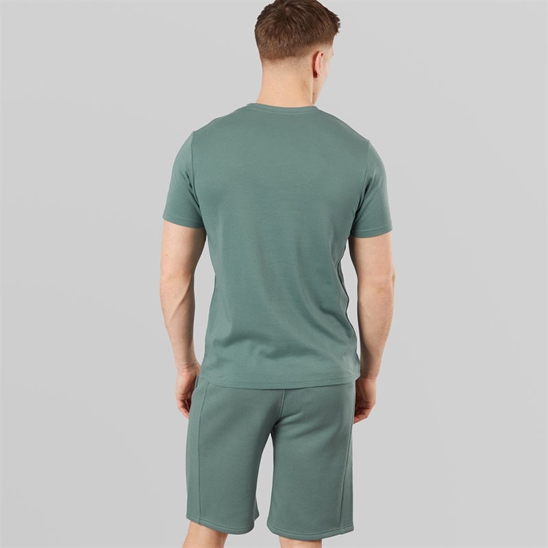Bench Mens Varem T-Shirt And Shorts Set Basalt Green - Image 2