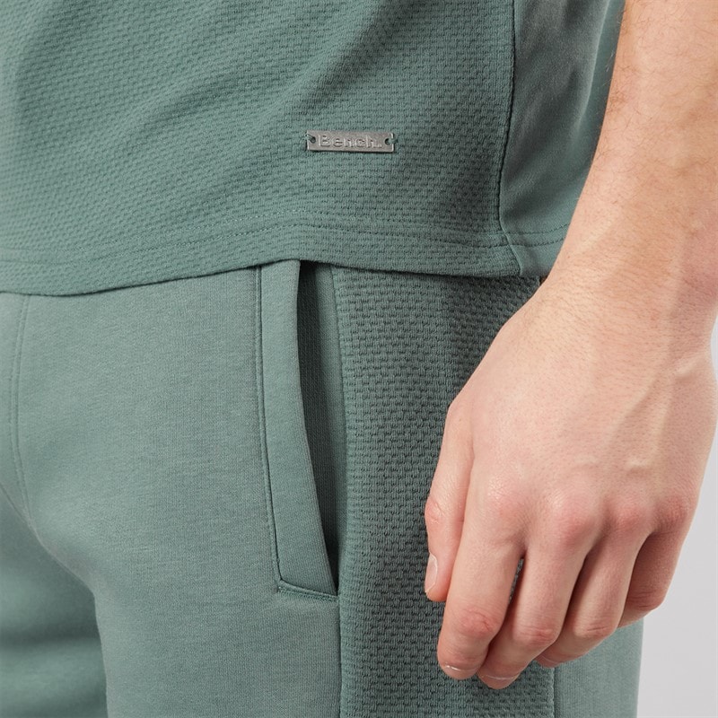 Bench Mens Varem T-Shirt And Shorts Set Basalt Green - Image 3