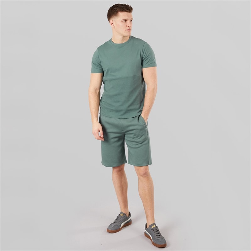Bench Mens Varem T-Shirt And Shorts Set Basalt Green - Image 4