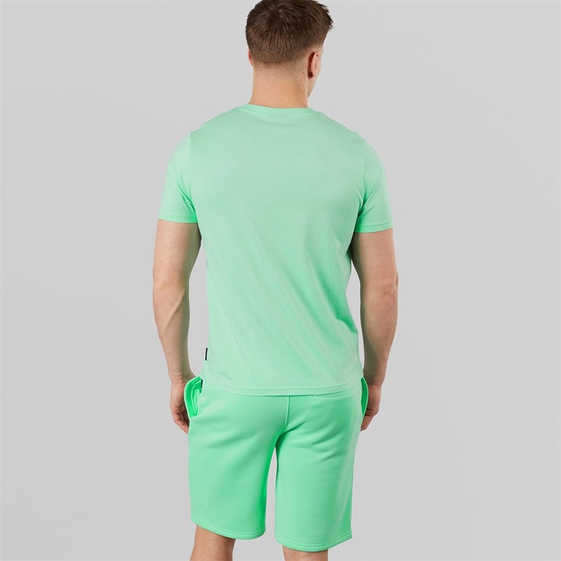 Bench Mens Nuvero T-Shirt And Shorts Set Deep Mint - Image 2