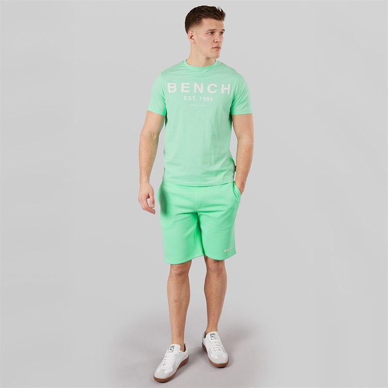 Bench Mens Nuvero T-Shirt And Shorts Set Deep Mint - Image 4