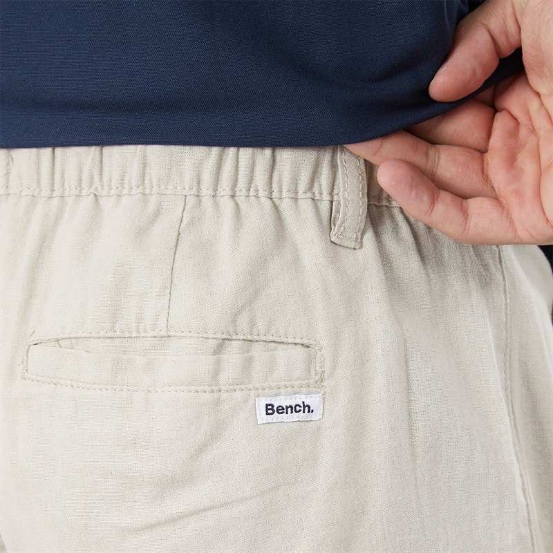 Bench Mens Setero Linen Shorts Sand - Image 3
