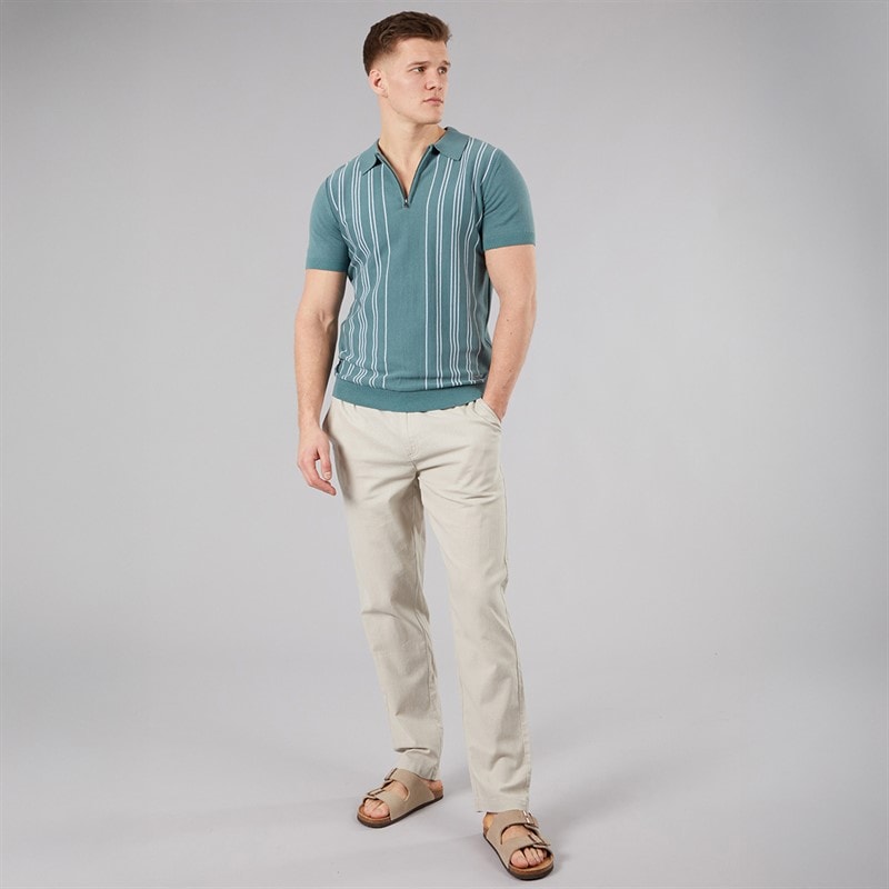Bench Mens Semand Linen Blend Trousers Sand - Image 3