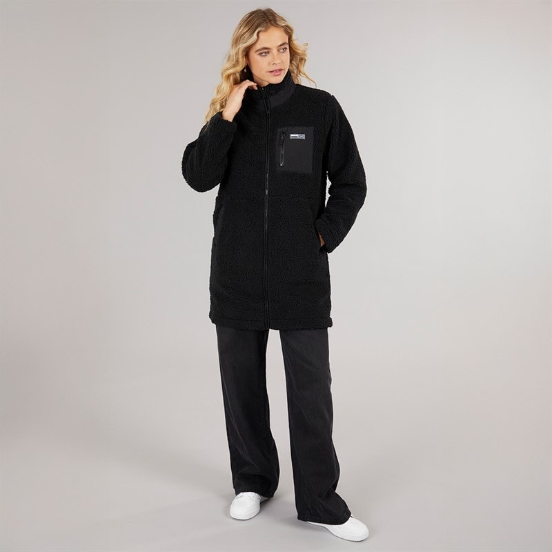 Bench Womens Akita Long Zip Fleece Black - Image 4