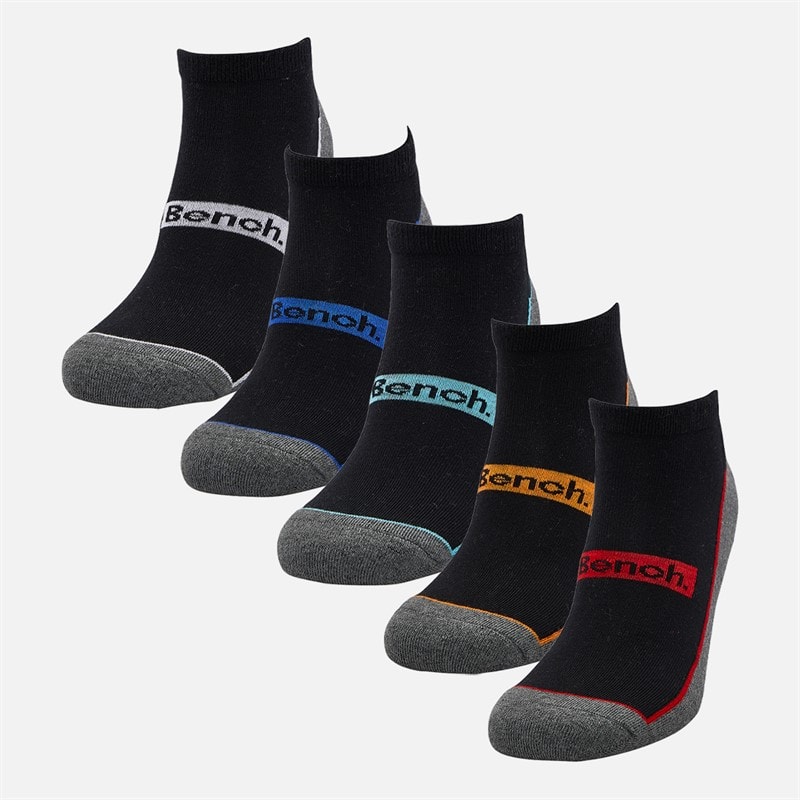 Bench Mens Morin Ten Pack Trainer Socks With Terry Footbed Black - Image 2
