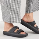 Bench Womens Ibbette Dual Strap Sandals Black