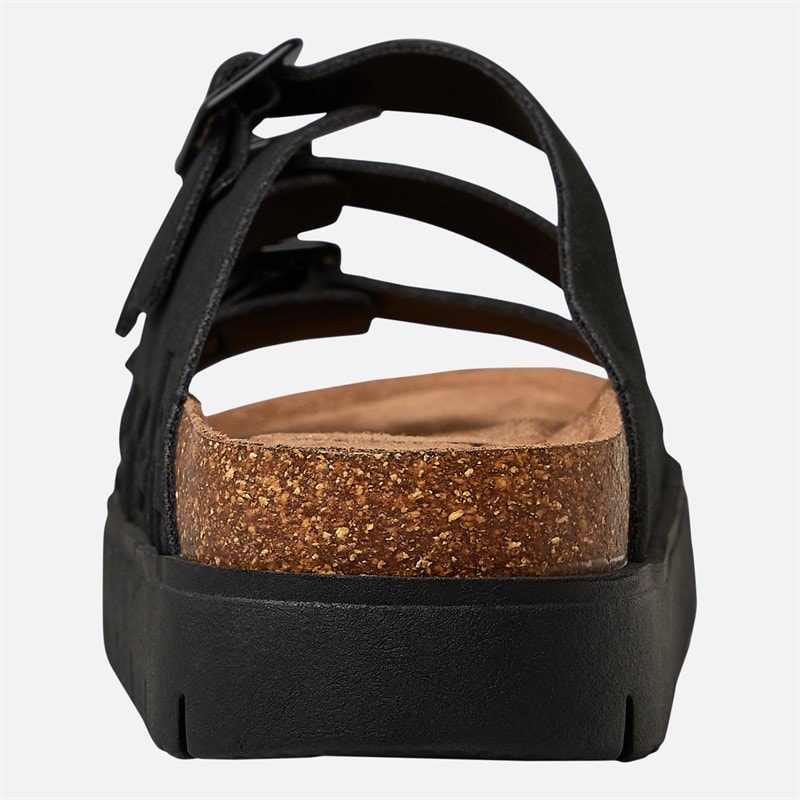 Bench Womens Ushuaia Triple Buckle Sandals Black - Image 4