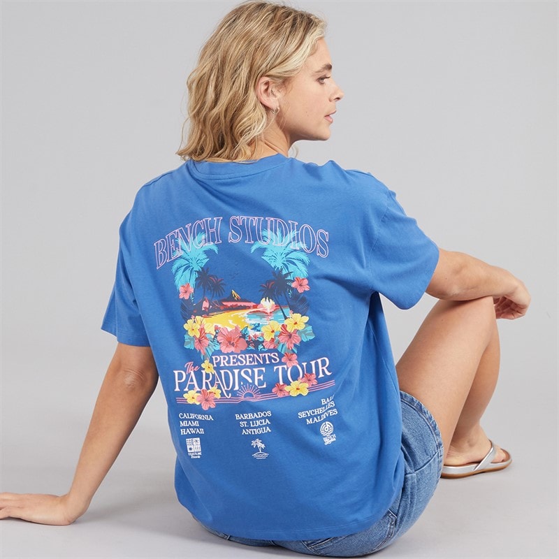 Bench Womens Craya T-Shirt Cobalt Blue