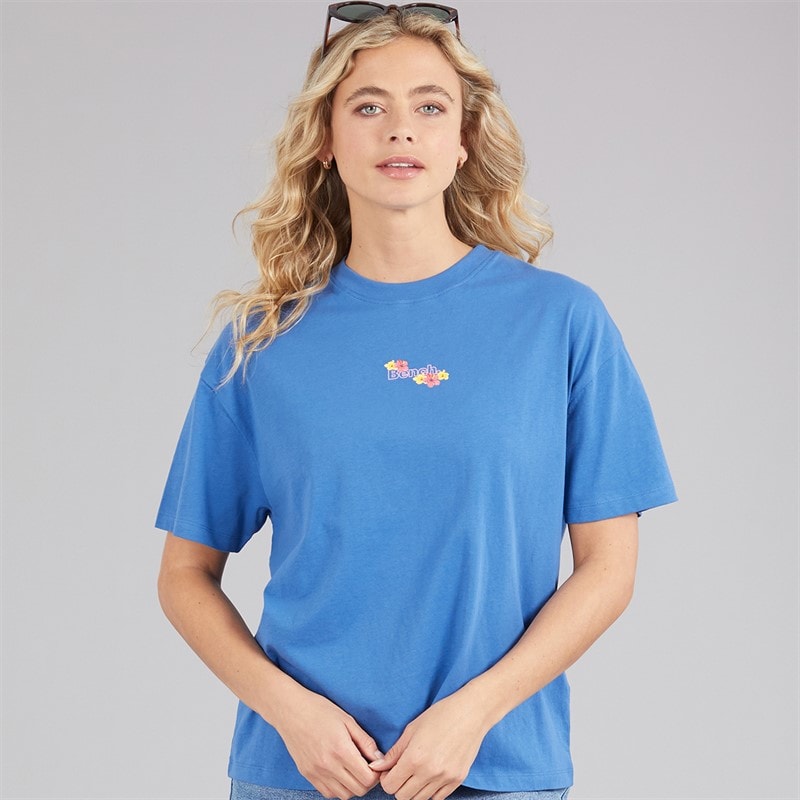 Bench Womens Craya T-Shirt Cobalt Blue - Image 2