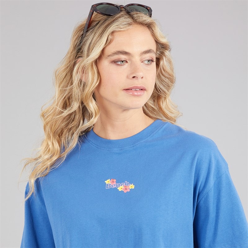 Bench Womens Craya T-Shirt Cobalt Blue - Image 5