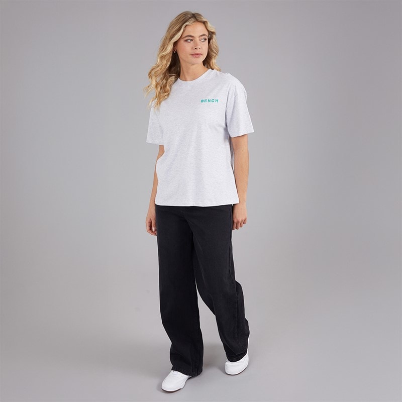 Bench Womens Jorgie T-Shirt Ice Grey Marl - Image 4