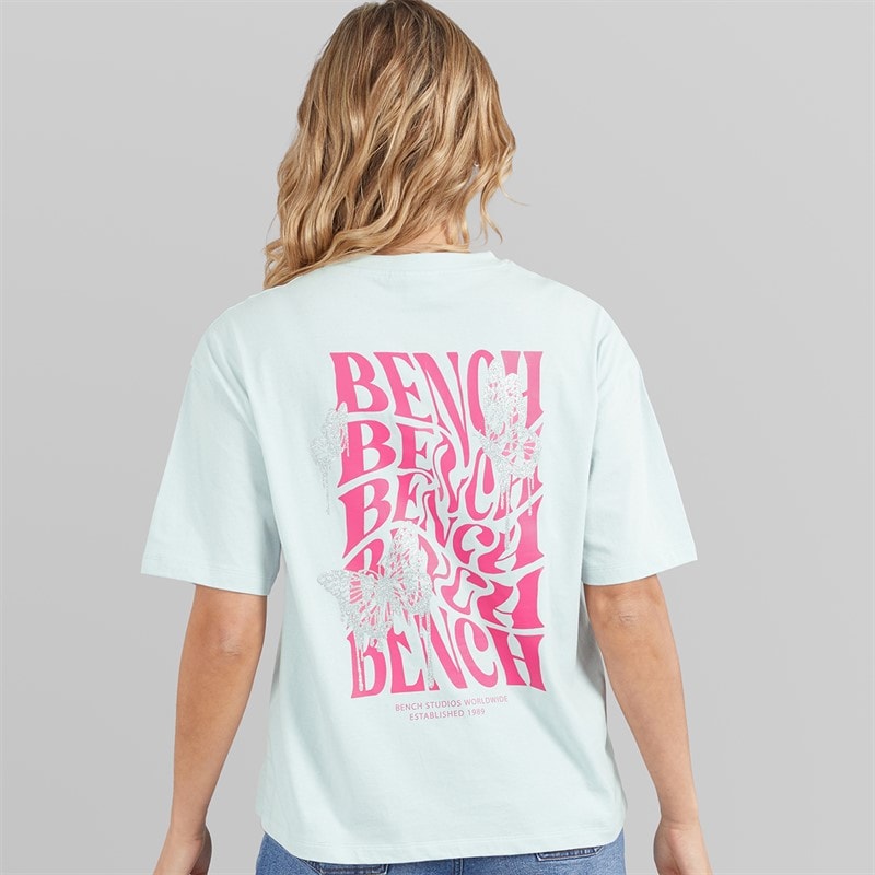 Bench Womens Reisy T-Shirt Baby Blue - Image 2