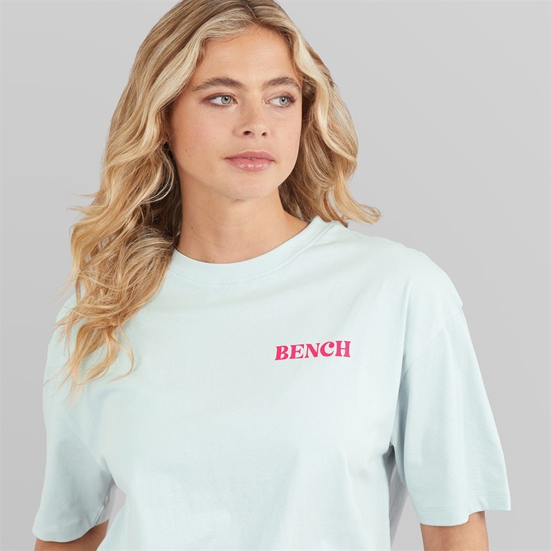 Bench Womens Reisy T-Shirt Baby Blue - Image 3